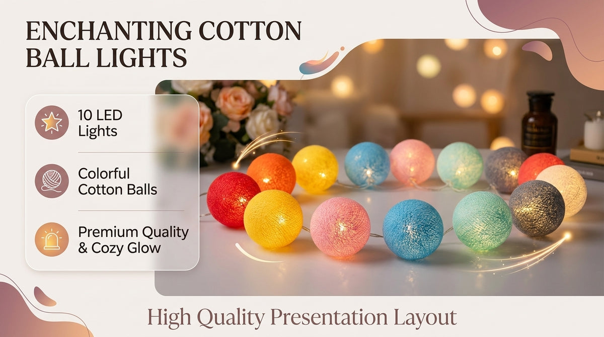 Home Decor 10 Colorful Cotton Leg Lights