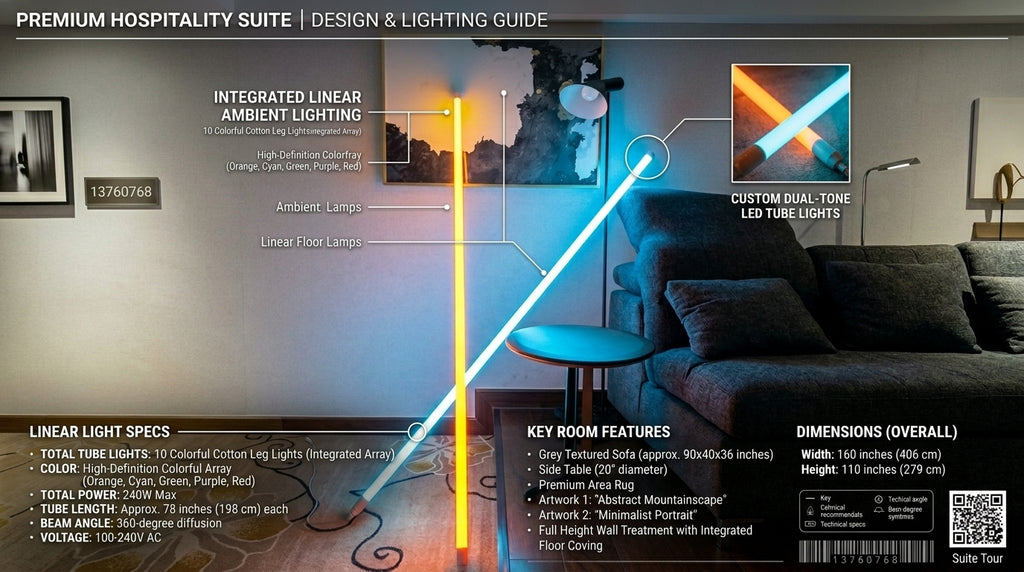 LED Tube Light for Room Decor